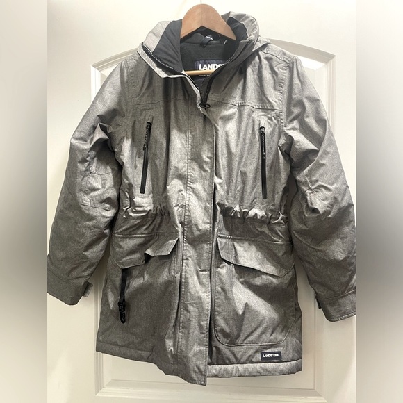 Lands End Grey Women’s Squall Parka size small - Picture 2 of 9